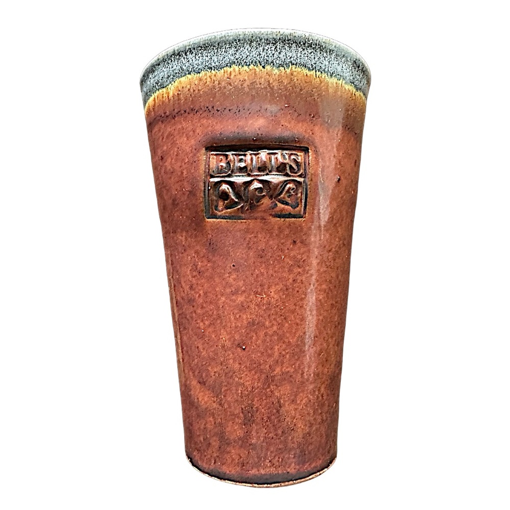 PEWABIC POTTERY Stoneware Tumbler 6” Cinnamon Glazed Signed Limited Edition